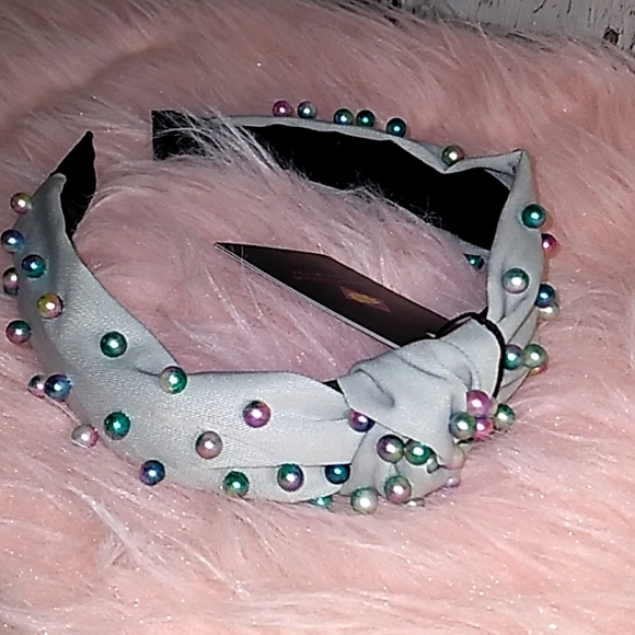 Pearl Embellished HeadBand Grey - Picture 4 of 11